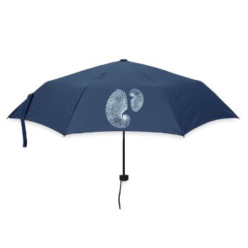 Minimalist spiral marine patterns - Umbrella (small) - navy - Front