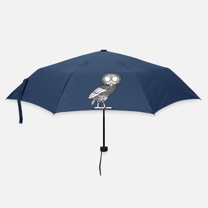 Chouette d'Athéna [Blanche (chouette uniquement)] - Parapluie standard - marine
