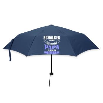 Schalker Papa | Schalke Vatertags Geschenkidee - Regenschirm (klein) - Navy - Vorne