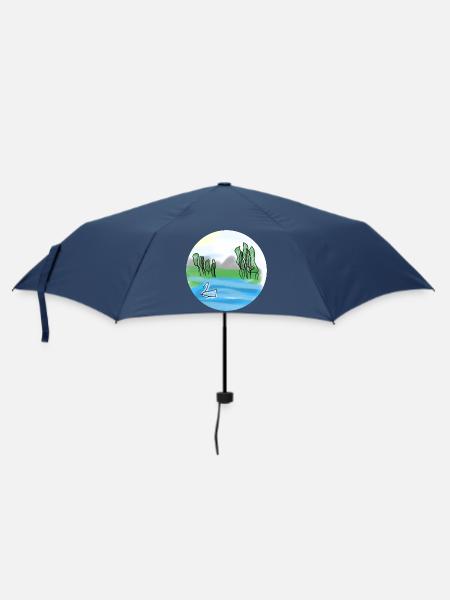 See mit Schwan - Regenschirm (klein) - Navy