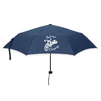 Fahrradcamping Fahrrad Camping Urlaub Geschenk - Regenschirm (klein) - Navy - Vorne