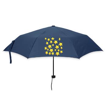 NEW DESIGN: Stars (Gold) - Umbrella (small) - navy - Front