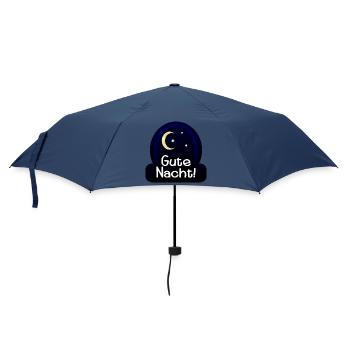 GUTE NACHT - SCHLAFEN - HALBMOND - Regenschirm (klein) - Navy - Vorne