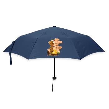 Lebkuchenmann Weihnachten - Regenschirm (klein) - Navy - Vorne