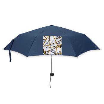 Marble White Gold - Umbrella (small) - navy - Front