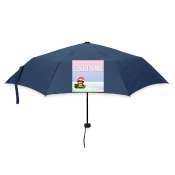 Weihnachten auf Usedom - OSTSEE FAULTIERE - Regenschirm (klein) - Navy - Vorne