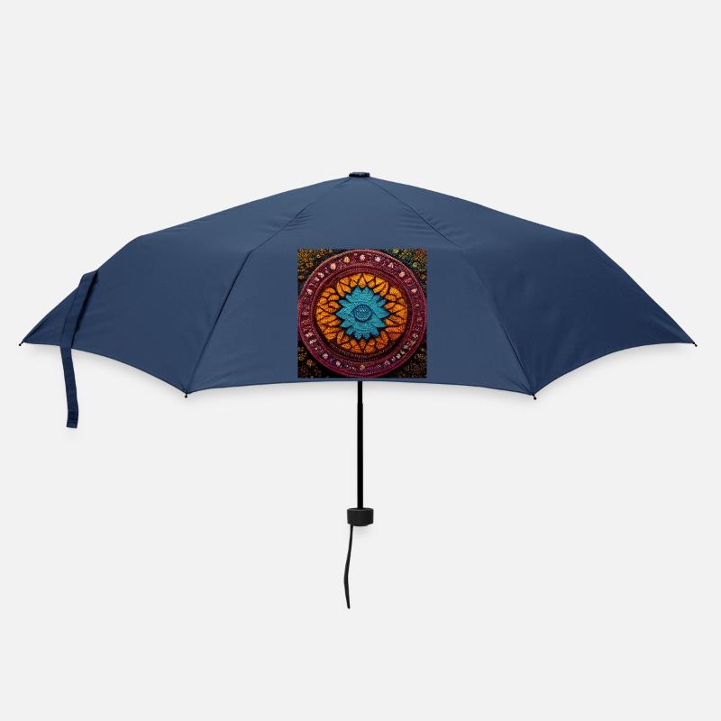 Boho Mandala Abstract - Umbrella (small) - navy
