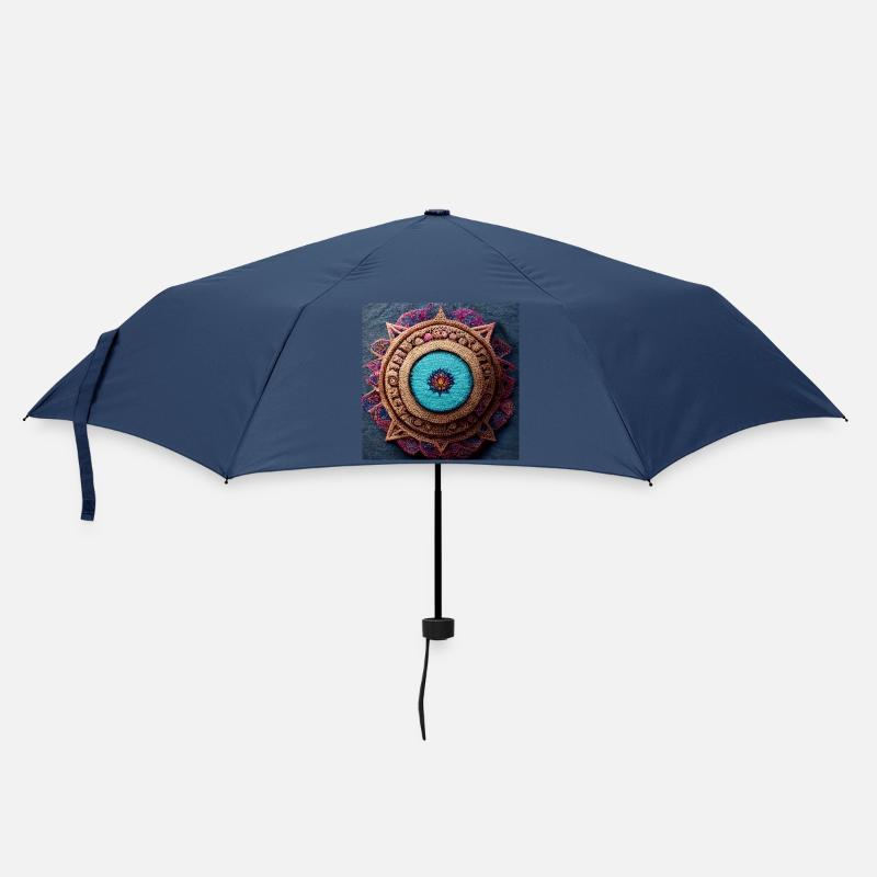 Boho Mandala Abstract - Umbrella (small) - navy