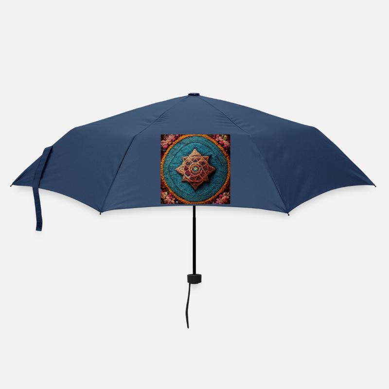 Boho Mandala Abstract - Umbrella (small) - navy