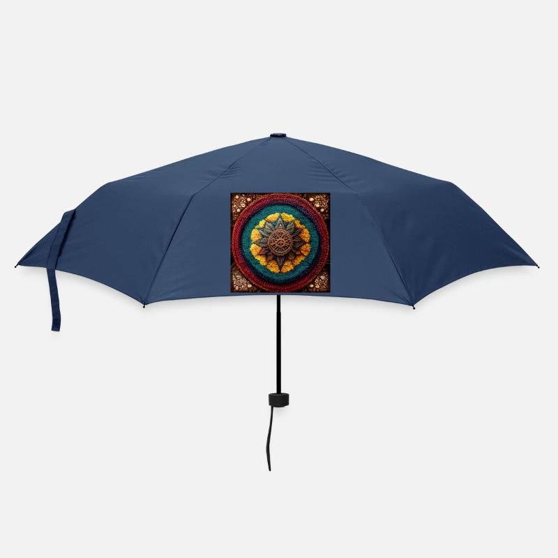 Boho Mandala Abstract - Umbrella (small) - navy