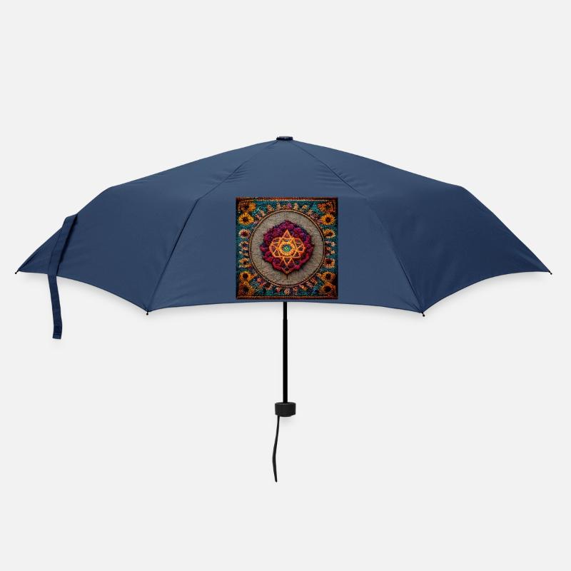 Boho Mandala Abstract - Umbrella (small) - navy