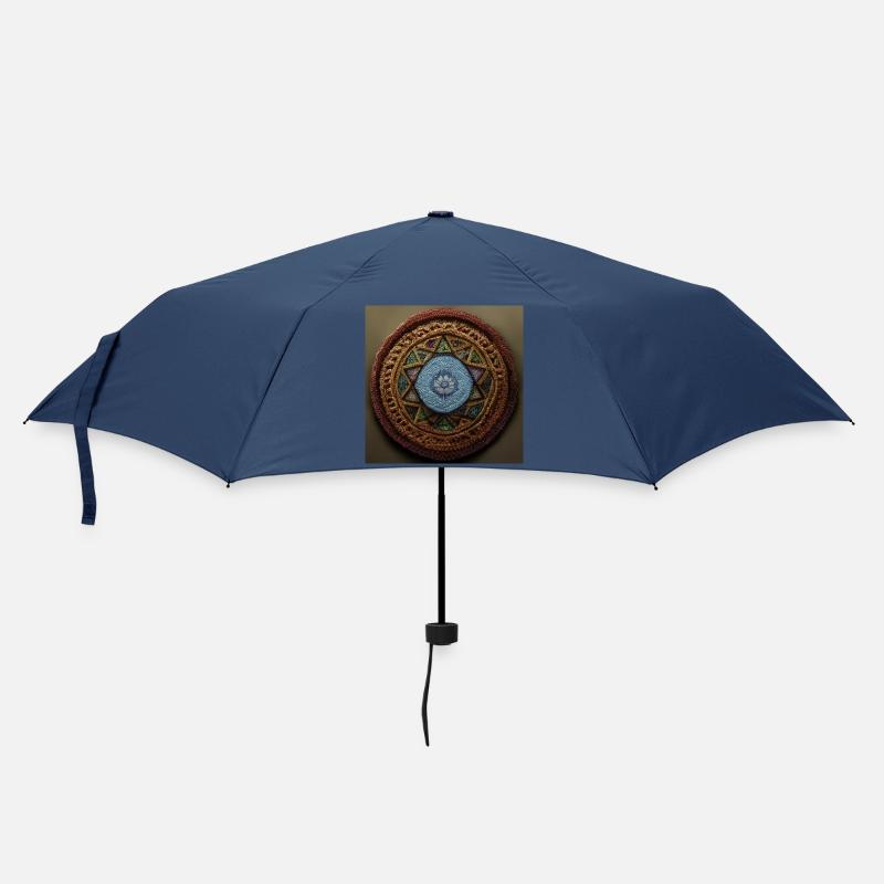 Boho Mandala Abstract - Umbrella (small) - navy