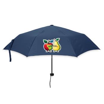 Apfel und Birne - Regenschirm (klein) - Navy - Vorne