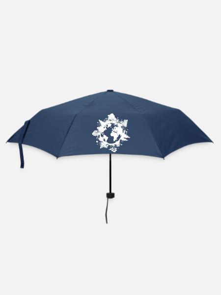 Planète Terre, Arbres, Protection du Climat, Environnement - Parapluie standard - marine