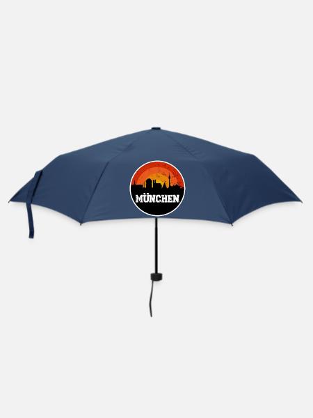 München Skyline Original - Regenschirm (klein) - Navy