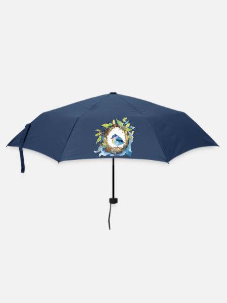 Vogel - Regenschirm (klein) - Navy