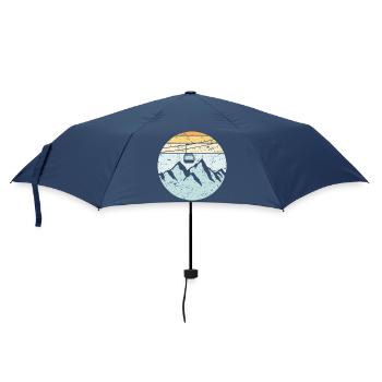 Télécabine Montagnes Ski Vacances Téléphérique Ascenseur Love - Parapluie standard - marine - Devant