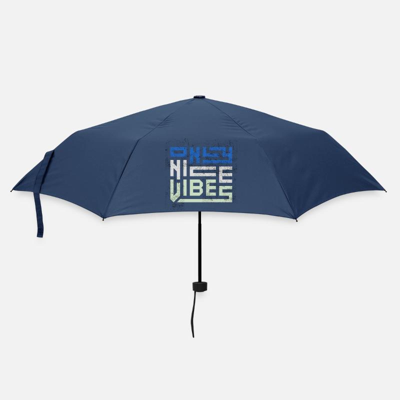 Only Nice Vibes Distressed Typography - Umbrella (small) - navy