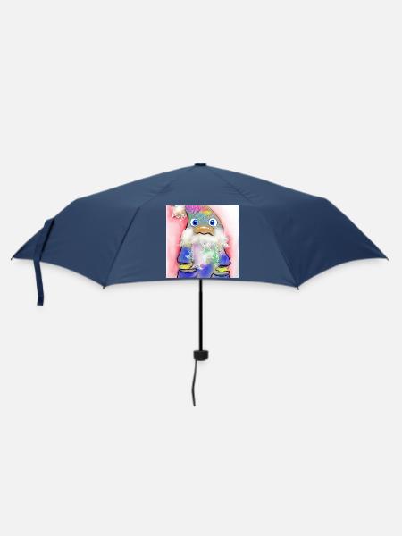 Bunter Weihnachtsmann mit Farbverlauf - Regenschirm (klein) - Navy