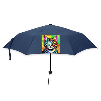 Chat Pop Art - Parapluie standard - marine - Devant