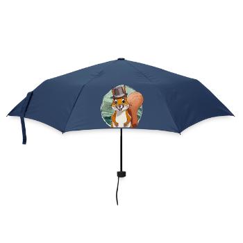 écureuil drôle avec chapeau - Parapluie standard - marine - Devant
