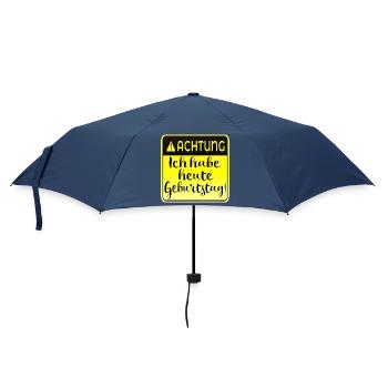 Ich habe heute Geburtstag - Regenschirm (klein) - Navy - Vorne