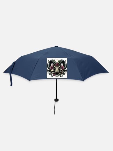 Crâne de chèvre aquarelle - Parapluie standard - marine