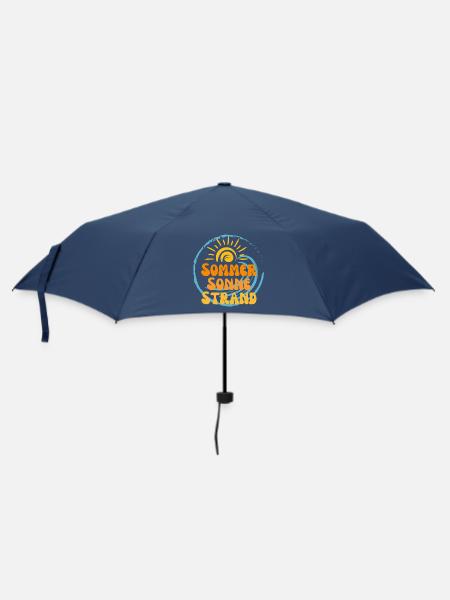 Sommer Sonne Strand Nectarine 3 - Regenschirm (klein) - Navy