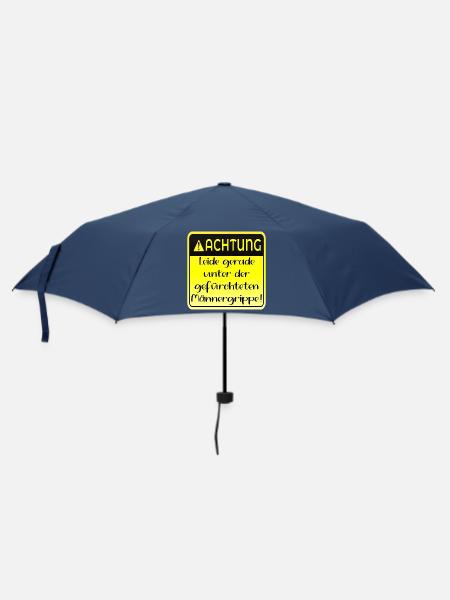 MÄNNERGRIPPE HUMOR - KRANK - Regenschirm (klein) - Navy