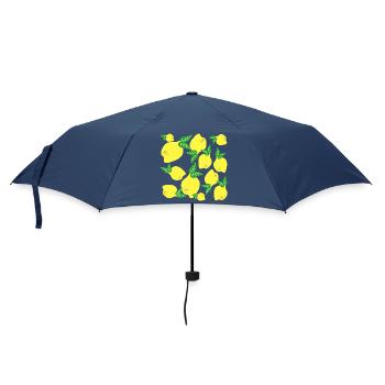 Lemon Pattern - Umbrella (small) - navy - Front