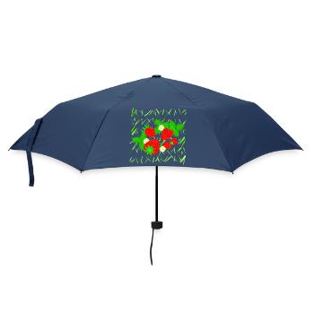 Fraises de différentes tailles - Parapluie standard - marine - Devant