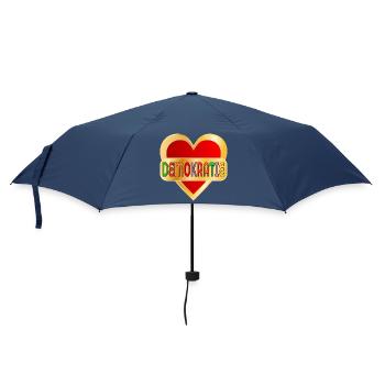 DEMOKRATIE WÄHLEN HERZ - Regenschirm (klein) - Navy - Vorne
