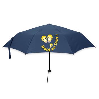 SCHWANGERSCHAFT BABY - BALD ZU DRITT - GLÜHBIRNEN - Regenschirm (klein) - Navy - Vorne
