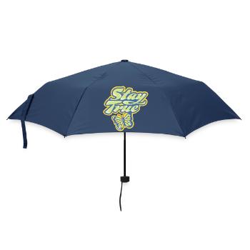 Stay True – Pastel lettering - Umbrella (small) - navy - Front