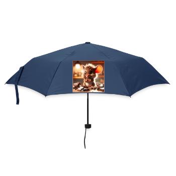 Kleines Schokoladen Mäuschen - Regenschirm (klein) - Navy - Vorne