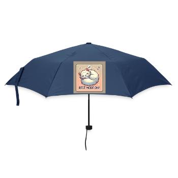 Rest Mode – Sleeping Cat - Umbrella (small) - navy - Front