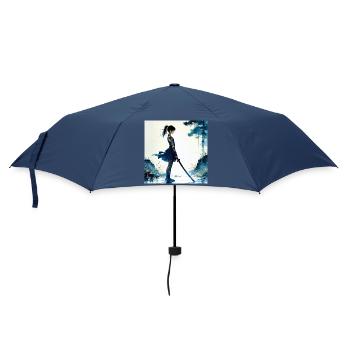 N-dless Nights: Megumi lost the fight - Umbrella (small) - navy - Front
