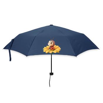 Coccinelle mignonne sur une fleur - Parapluie standard - marine - Devant