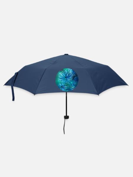 Summer colours - hand-painted by Martina Eßer - Umbrella (small) - navy