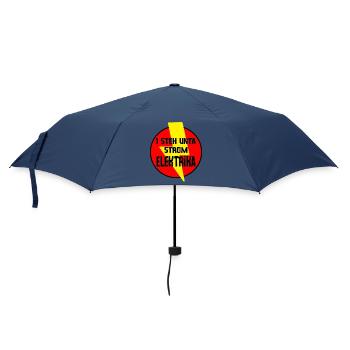 i steh unta Strom - Elektrika, Elektriker - Regenschirm (klein) - Navy - Vorne