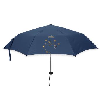 Signe du zodiaque Sagittaire Constellation d’étoiles Doré - Parapluie standard - marine - Devant