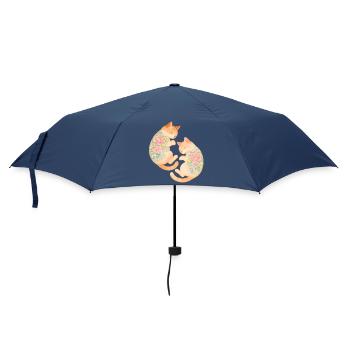 Twin Inked Cats – Floating Serenity - Umbrella (small) - navy - Front