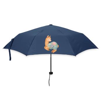 Yakuza Lama – Süße Pastell-Tattoo-Kunst - Regenschirm (klein) - Navy - Vorne