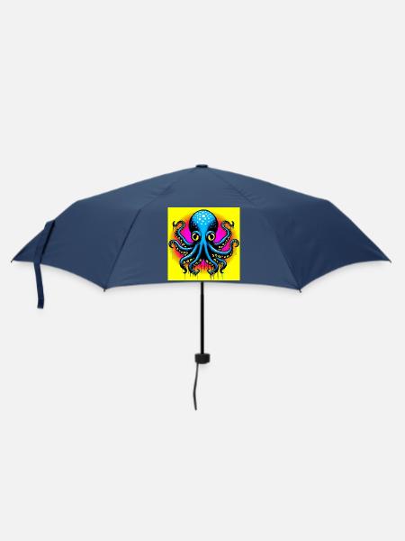 Krake - Regenschirm (klein) - Navy