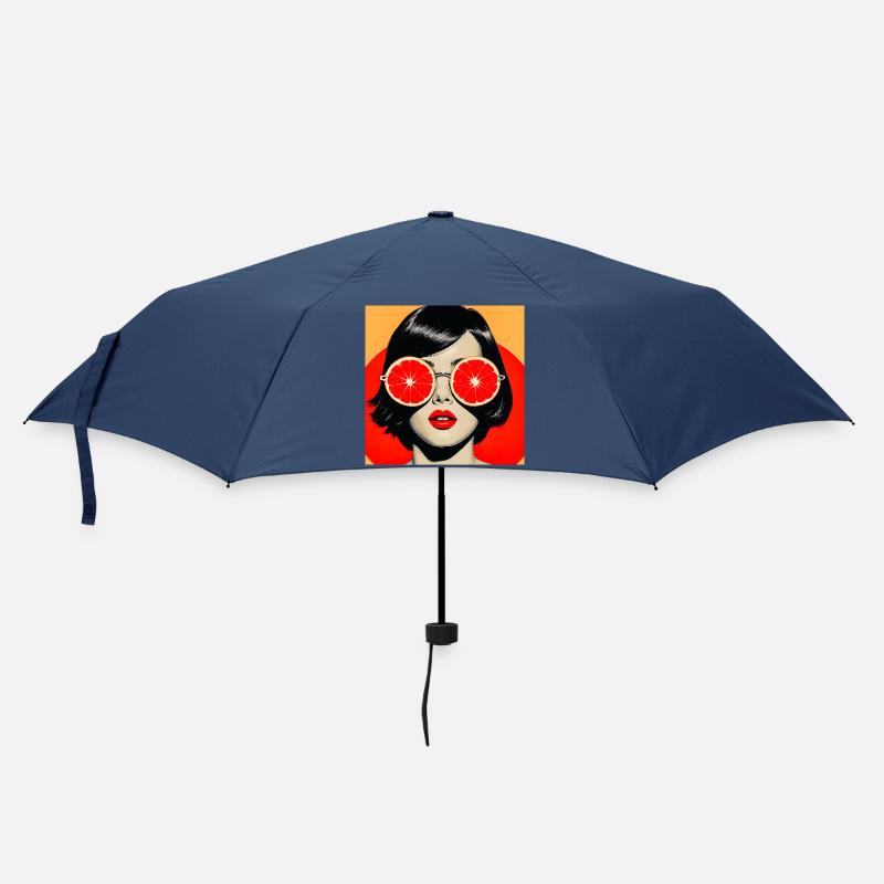 Moderne fruchtige Vision - Regenschirm (klein) - Navy