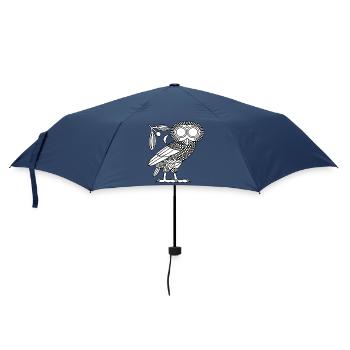 Owl of Athena [White + Wreath & Crescent] - Umbrella (small) - navy - Front