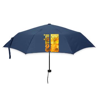 Sternzeichen Zwillinge - Regenschirm (klein) - Navy - Vorne