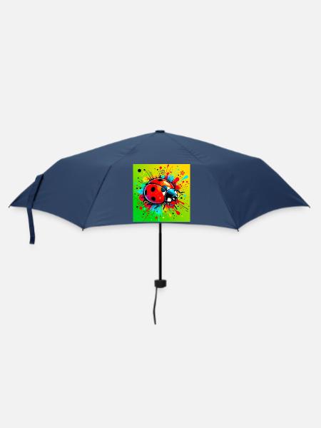 Marienkäfer - Regenschirm (klein) - Navy