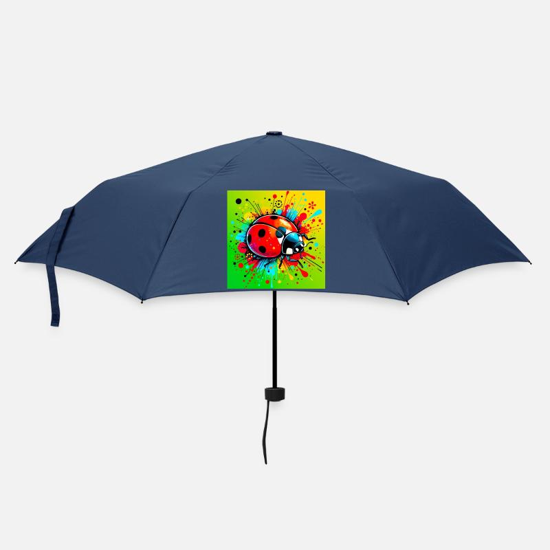 Marienkäfer - Regenschirm (klein) - Navy