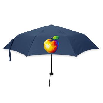 Colorful pixel apple - Umbrella (small) - navy - Front